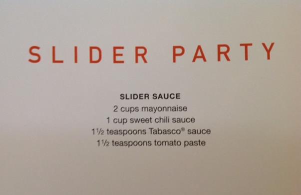 Slider Party Sauce Recipe