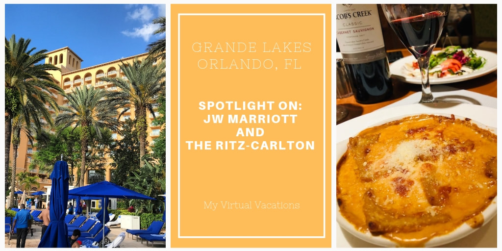Grande Lakes, Florida in Orlando covers over 500 acres, where you’ll find two gorgeous, luxury resorts, JW Marriott and The Ritz-Carlton,  surrounded by stunning lakes and natural beauty. 