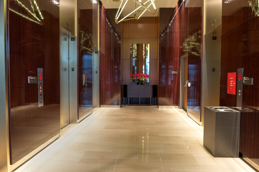 Elevators and Lobby at Hyatt Regency Tysons Corner Center