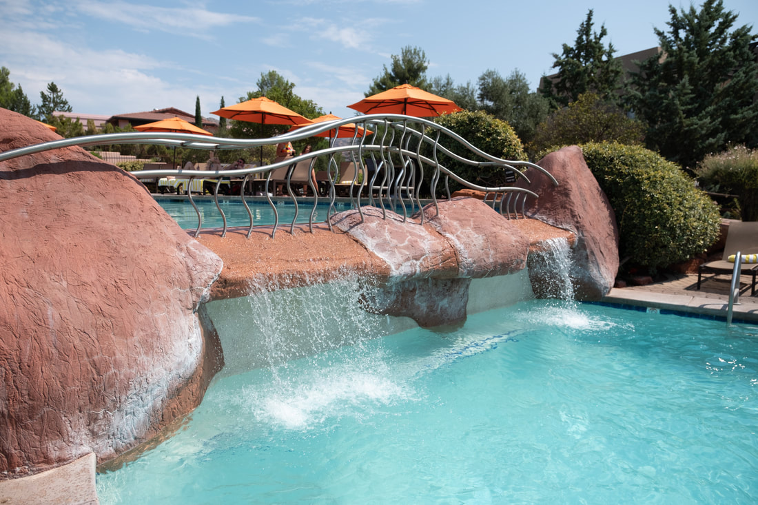 Pool waterfall at Hilton Sedona