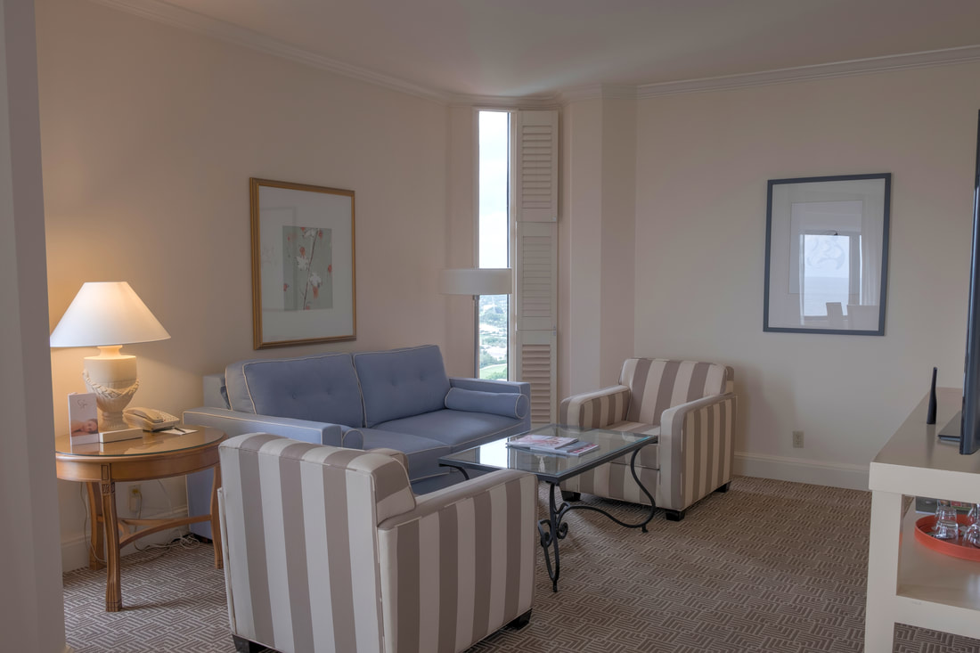 Living room in suite in Tower at Boca Raton Resort