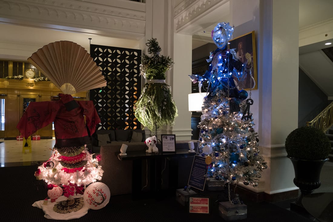Couture Christmas Trees at Lord Baltimore Hotel