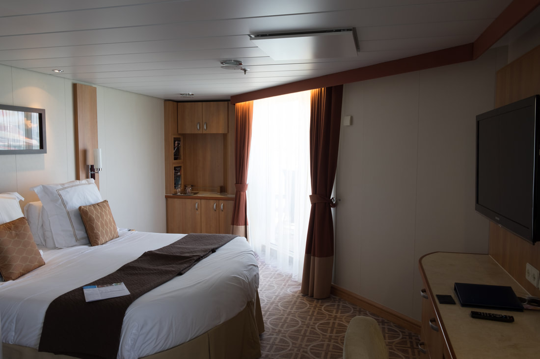 The aft Sky Suite has a great open and bright feeling. 