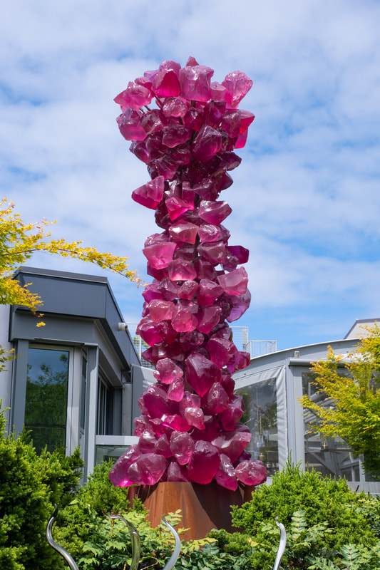 Sculptures at Chihuly Gardens in Seattle