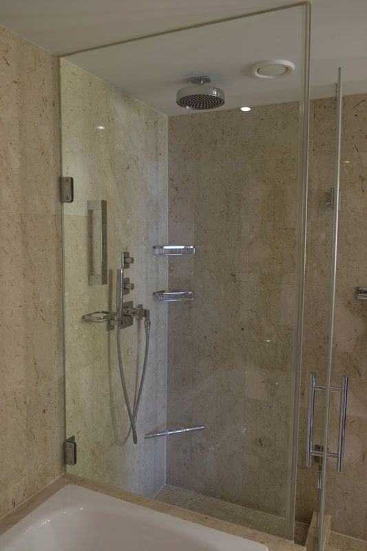 Waterfall shower in Royal Suite on Celebrity Cruises