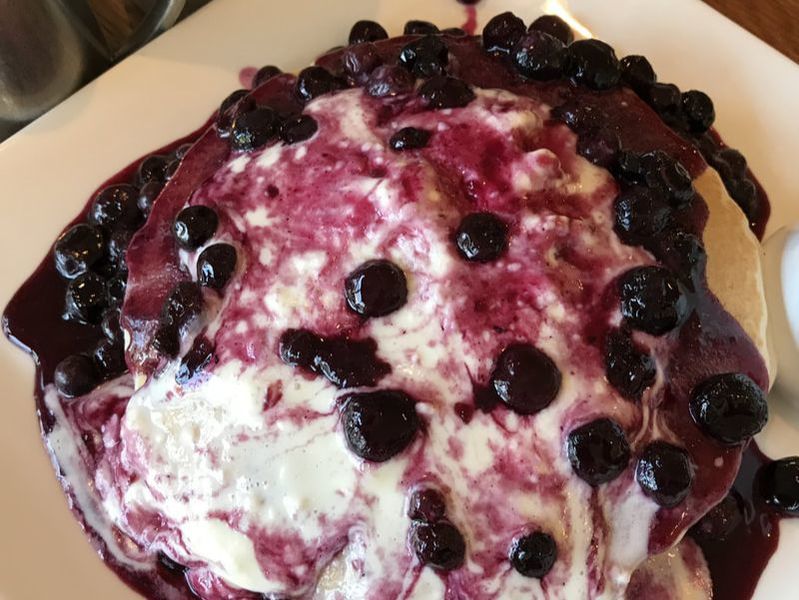 Blueberry pancakes at Hilton Sedona