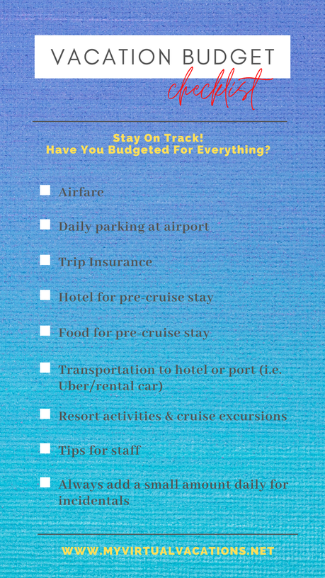 Stay within your budget! Expert tips for planning the budget for your cruise or vacation holiday. 
