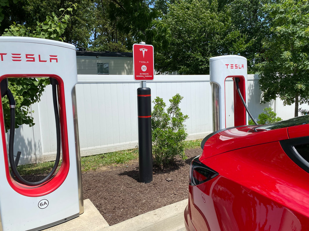 Tesla charging station at Royal Farms 