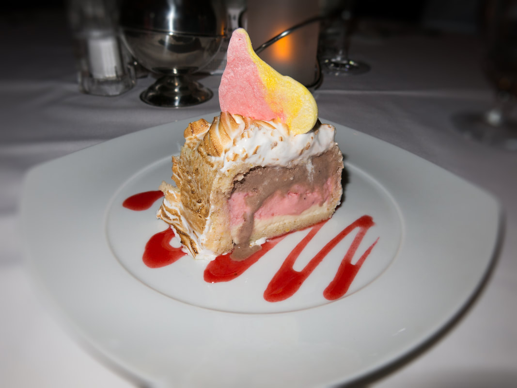 The BEST Baked Alaska. I look forward to this on Evening Chic nights. 