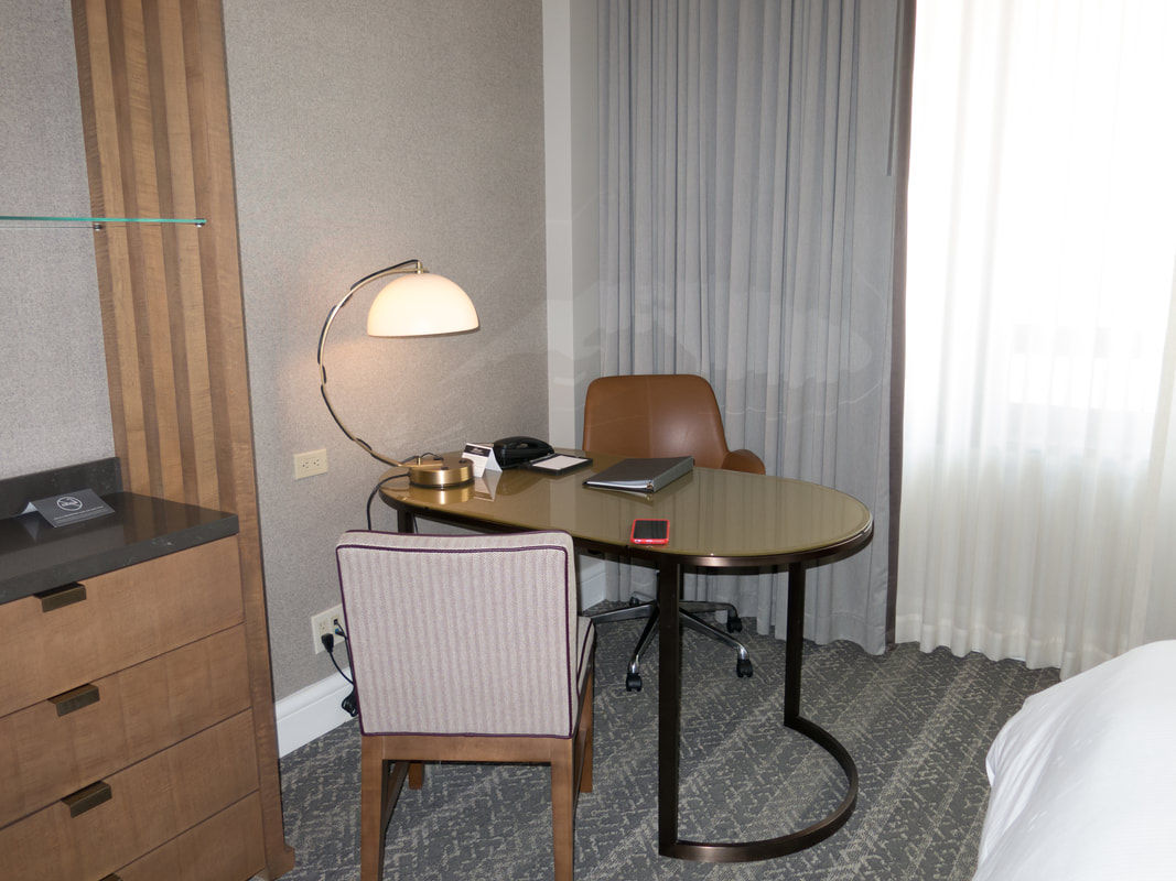Desk Area in Room at Fairmont Hotel Washington DC