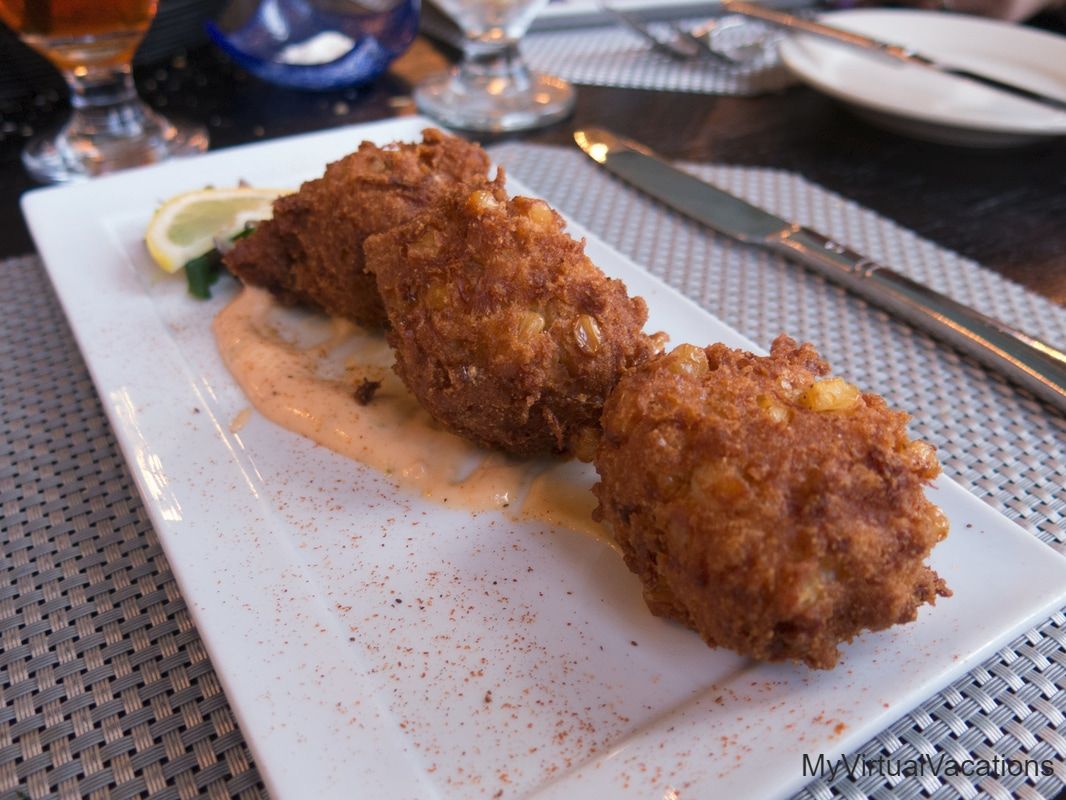 Crab and Corn Fritters at The French Kitchen