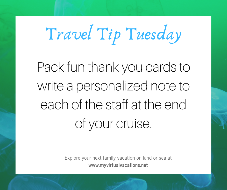 Best travel tip - How to thank staff on cruise 
